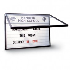 73 1/4 x 48" Single Face Fully-Illuminated Heavy-Duty Outdoor Enclosed Readerboard