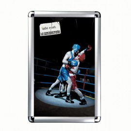 Snap Frame 11'' X 17''  Poster Size 1" Silver Color Profile, Round Corner