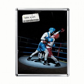 Snap Frame 22'' X 28''  Poster Size 1" Silver Color Profile, Round Corner