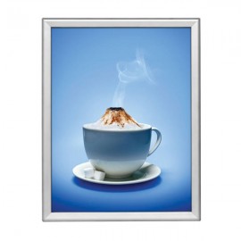 Snap Frame 22'' X 28''  Poster Size 1.25" Silver Color Profile, Safe Round Corner