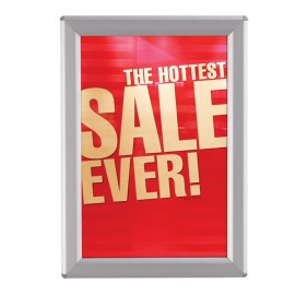  5'' X 7'' Poster Size 0.55" Silver Profile, Safety Corner, No Back Support, 