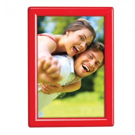  5'' X 7'' Poster Size 0.55" Red (RAL 3020) Profile, Safety Corner, With Back Support