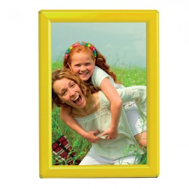  5'' X 7'' Poster Size 0.55" Yellow (RAL 1021) Profile, Safety Corner, With Back Support