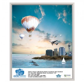 Slide In Frame 22'' X 28''  Poster Size 0.93" Silver Color Profile, Mitered Corner, Single Sided