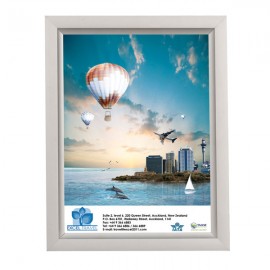 Slide In Frame 8.5'' X 11''  Poster Size 0.93" Silver Color Profile, Mitered Corner, Single Sided