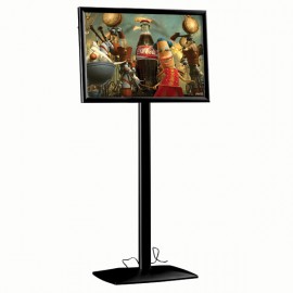 Flexible Sign Holder with LED Box Black, 18" x 24" Poster Size Fixed Height, Landscape/Portrait use