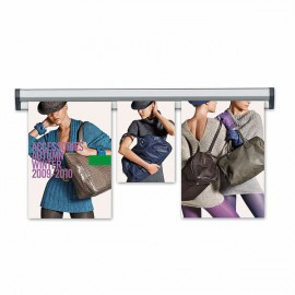 Ticket Rail 24"  Poster Width Silver Anodized Aluminum