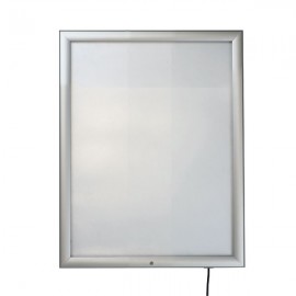 Lockable Outdoor Smart Led box 22"w x 28"h Poster Size 1,38" Silver Aluminum Profile, Single Sided