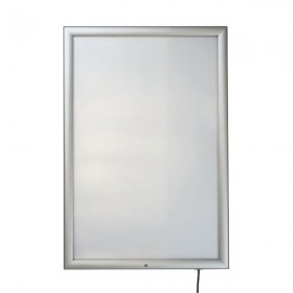 LockableOutdor Smart Led box 24"w x 36"h Poster Size 1,38" Silver Aluminum Profile, Single Sided