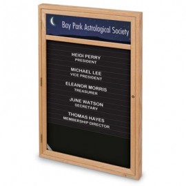 24 x 36" Single Door Enclosed Magnetic Directory Board w/ Header