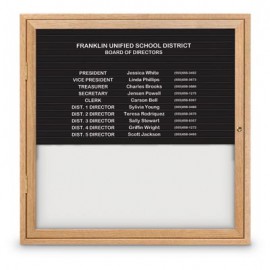 36 x 36" Single Door Standard Enclosed Magnetic Directory Board