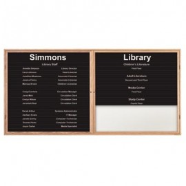 72 x 36" Double Door Illuminated Enclosed Magnetic Directory Board