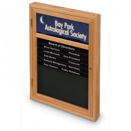 18 x 24" Single Door Illuminated Enclosed Magnetic Directory Board w/ Header
