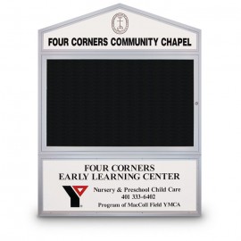 47 x 36" Cathedral Design Double Sided Outdoor Letterboards