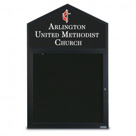 48 x 48" Cathedral Design Double Sided Outdoor Letterboards