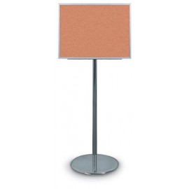 20 x 15" Aluminum Adjustable Pedestal Corkboard