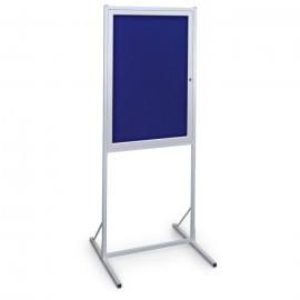 24 x 36" Aluminum Enclosed Double Pedestal Easy Tack Board