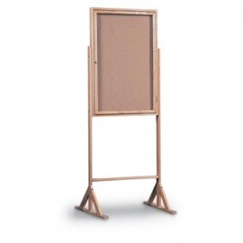 30 x 36" Wood Framed Enclosed Double Pedestal Letterboard
