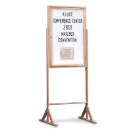 24 x 36" Wood Enclosed Double Pedestal Easy Tack Board