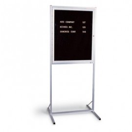 30 x 36" Aluminum Framed Enclosed Double Pedestal Letterboard