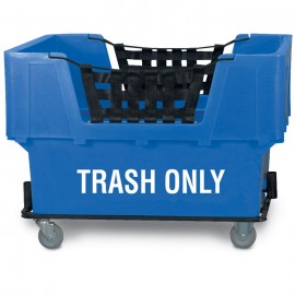 Trash Only" Blue Imprinted Plastic Basket Truck