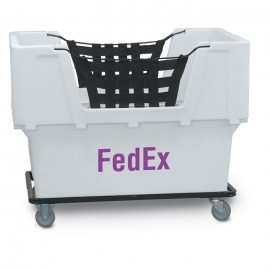 FedEx" White Imprinted Plastic Basket Truck