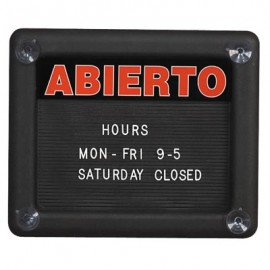 11 x 4" Abierto/Cerrado Insert Sign