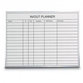 36 x 24" Melamine Open Faced In/Out Planner Board