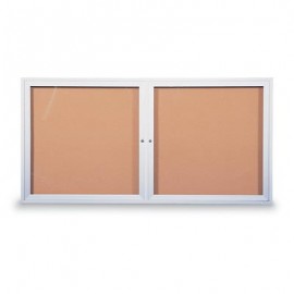 42 x 32" Double Door Standard Outdoor Enclosed Corkboards