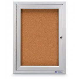 18 x 24" Single Door Illuminated Outdoor Enclosed Corkboards