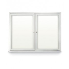 42 x 32" Double Door Standard Outdoor Enclosed Dry/Wet Erase Board