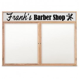 48 x 36" Wood Enclosed Dry/Wet Erase Boards with Header