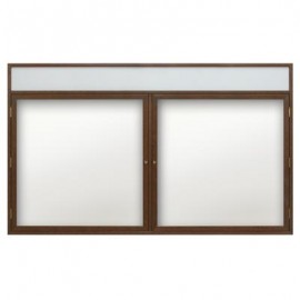 60 x 36" Wood Enclosed Dry/Wet Erase Boards with Header