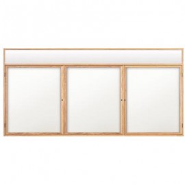 72 x 36" Wood Enclosed Dry/Wet Erase Boards with Header