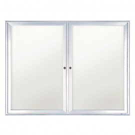 42 x 32" Double Door Standard Radius Indoor Standard Radius Enclosed Dry/Wet Erase Board