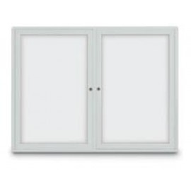 60 x 36" Double Door Standard Radius Indoor Standard Radius Enclosed Dry/Wet Erase Board