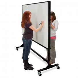 72 x 48"(x2) Double Sided Steel Framed Mobile Dry Erase Board