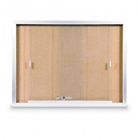 36 x 24" Sliding Glass Door Corkboards with Traditional Frame