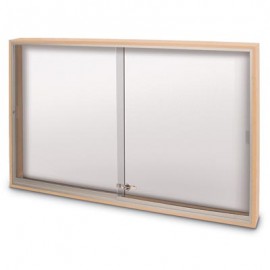 60 x 36" Wood Sliding Glass Dry/Wet Erase Boards