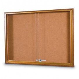 60 x 36" Standard Wood Sliding Door Corkboards