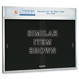 72 x 36" Sliding Glass Door Enclosed Letterboard W/ Header