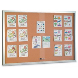 72 x 48" Sliding Glass Door Corkboards with Traditional Frame