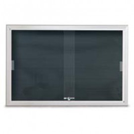 96 x 48" Radius Sliding Glass Door Enclosed Letterboard