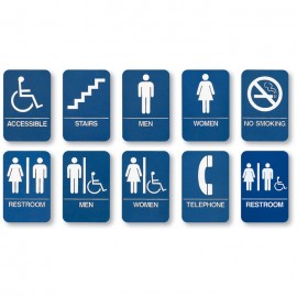Set of all 10 ADA Complian Signs