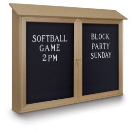 52 x 40" Double Door Enclosed Letterboard Message Center