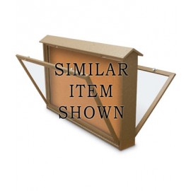 52 x 40" Double-Sided Bottom Hinge Enclosed Cork Message Center