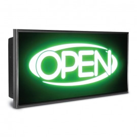 15 x 28" Mirroxy Open Lighted Signs
