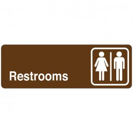 Restrooms Directional Sign