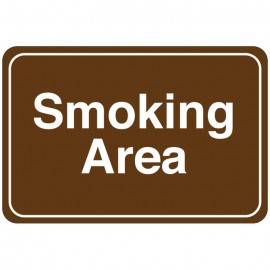 Smoking Area Facility Sign
