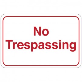 No Trespassing Facility Sign